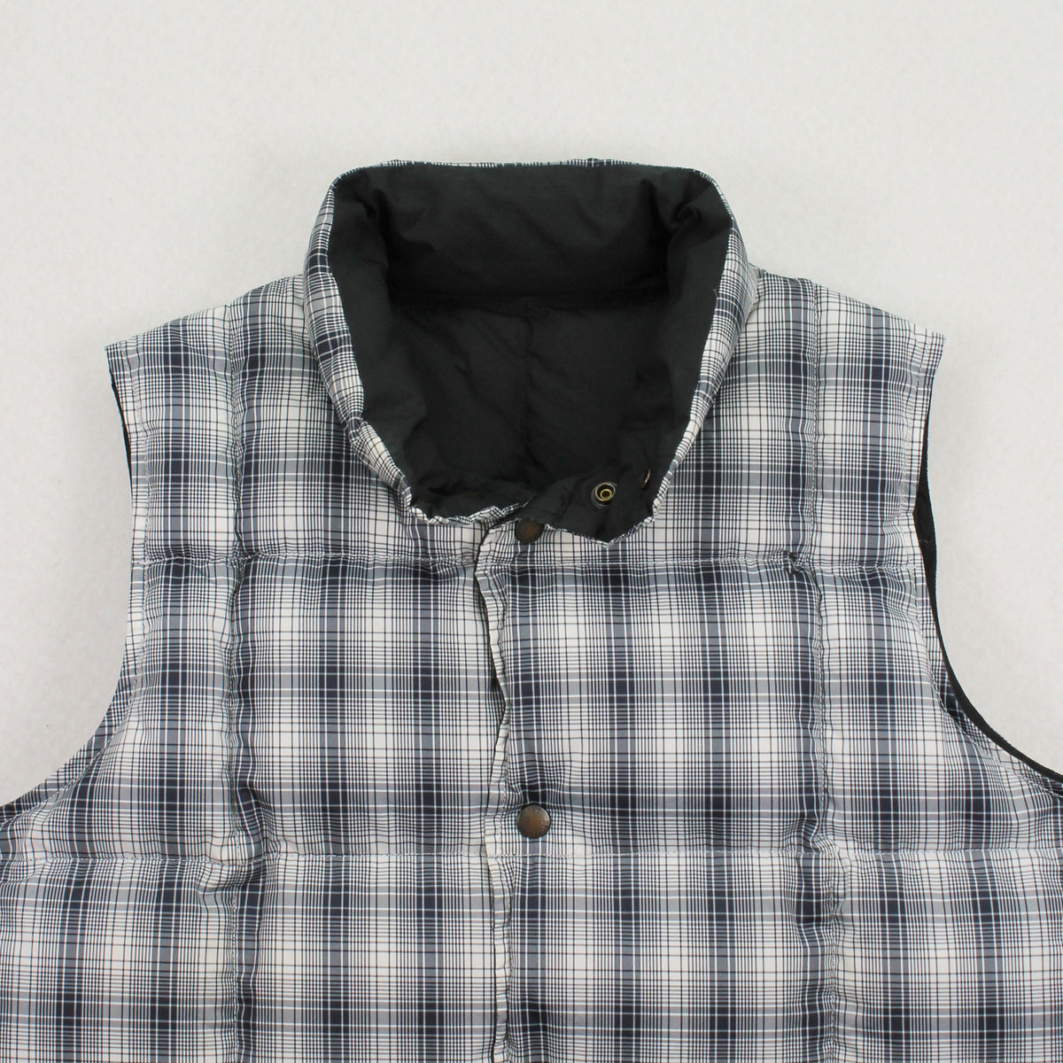 2000s Stussy Reversible Plaid Puffer Vest M