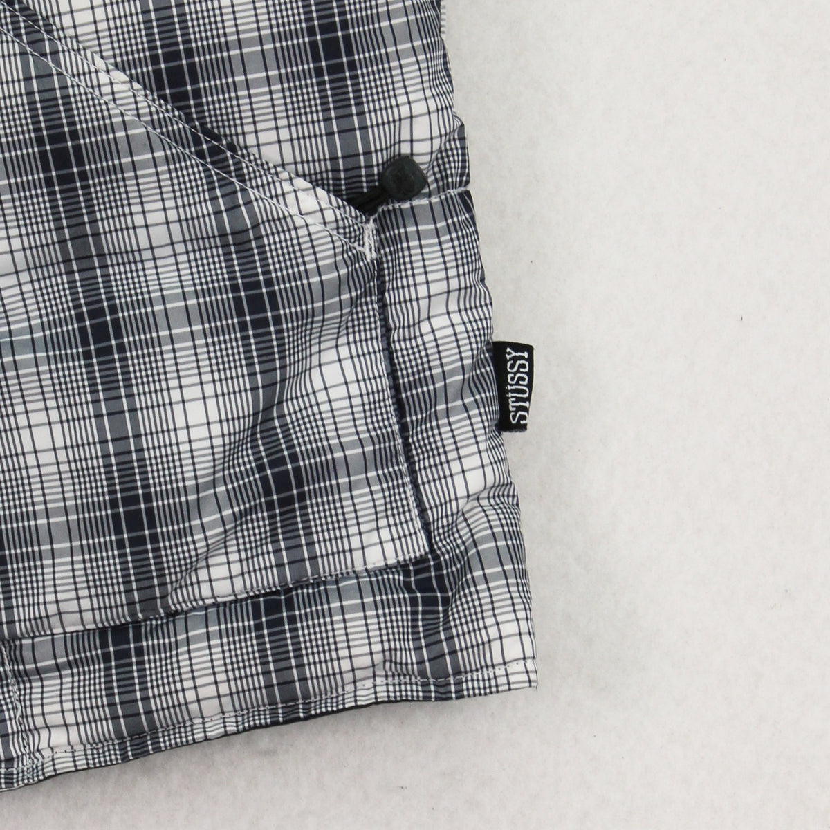 2000s Stussy Reversible Plaid Puffer Vest M