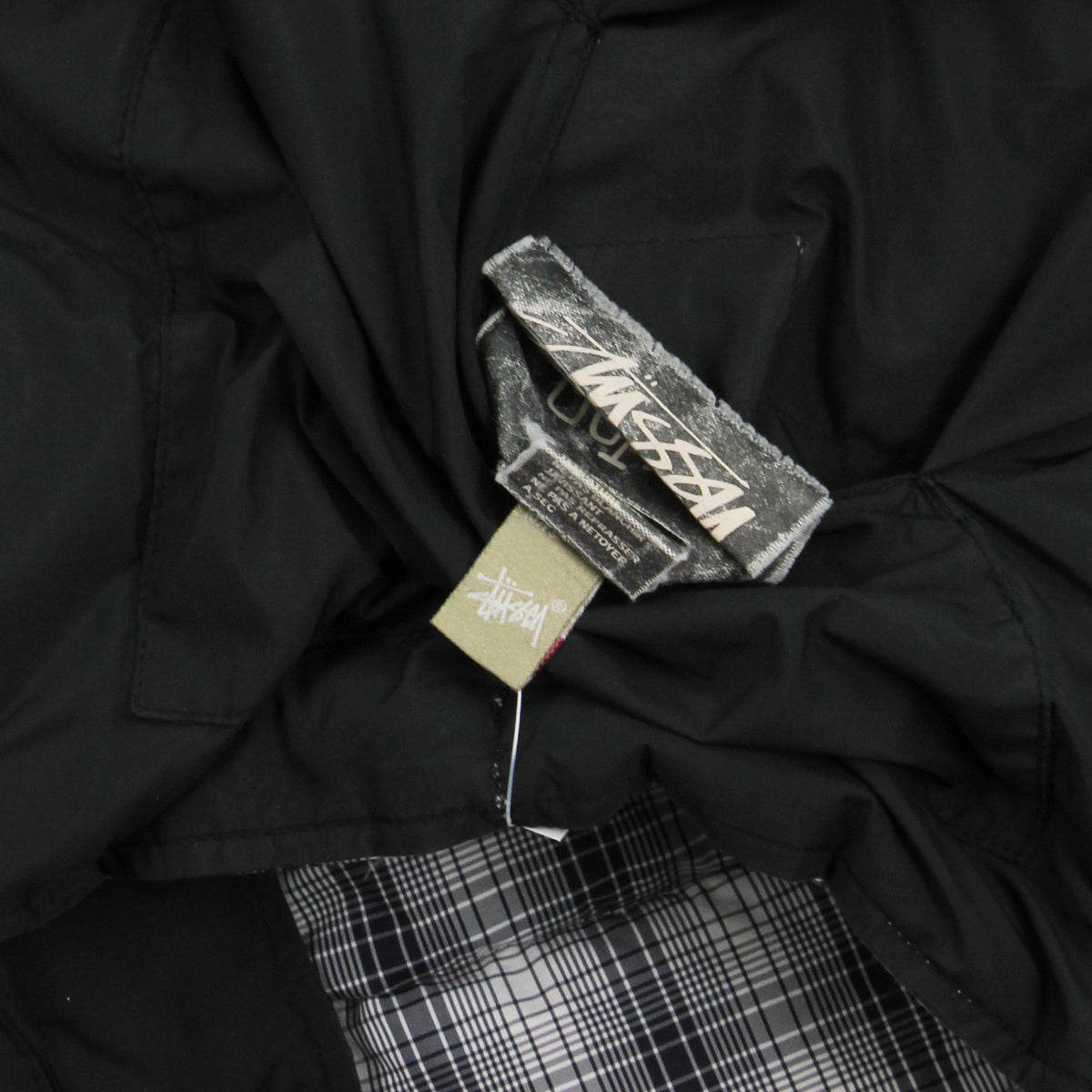 2000s Stussy Reversible Plaid Puffer Vest M