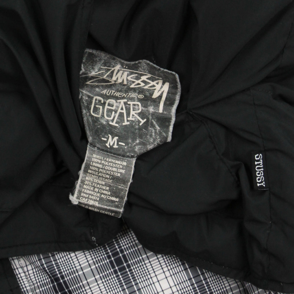 2000s Stussy Reversible Plaid Puffer Vest M