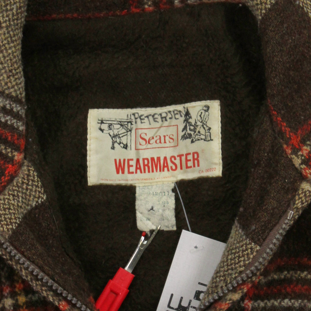 Vintage Sears Wearmaster Sherpa Lined Wool Plaid Jacket L