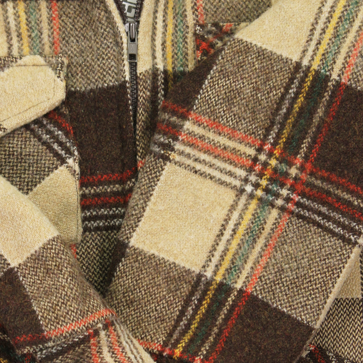 Vintage Sears Wearmaster Sherpa Lined Wool Plaid Jacket L