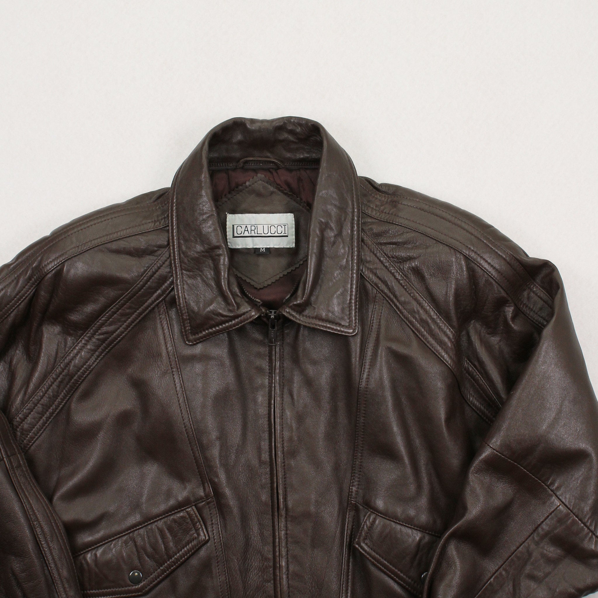 Vintage Carlucci Leather Bomber Jacket Women's M