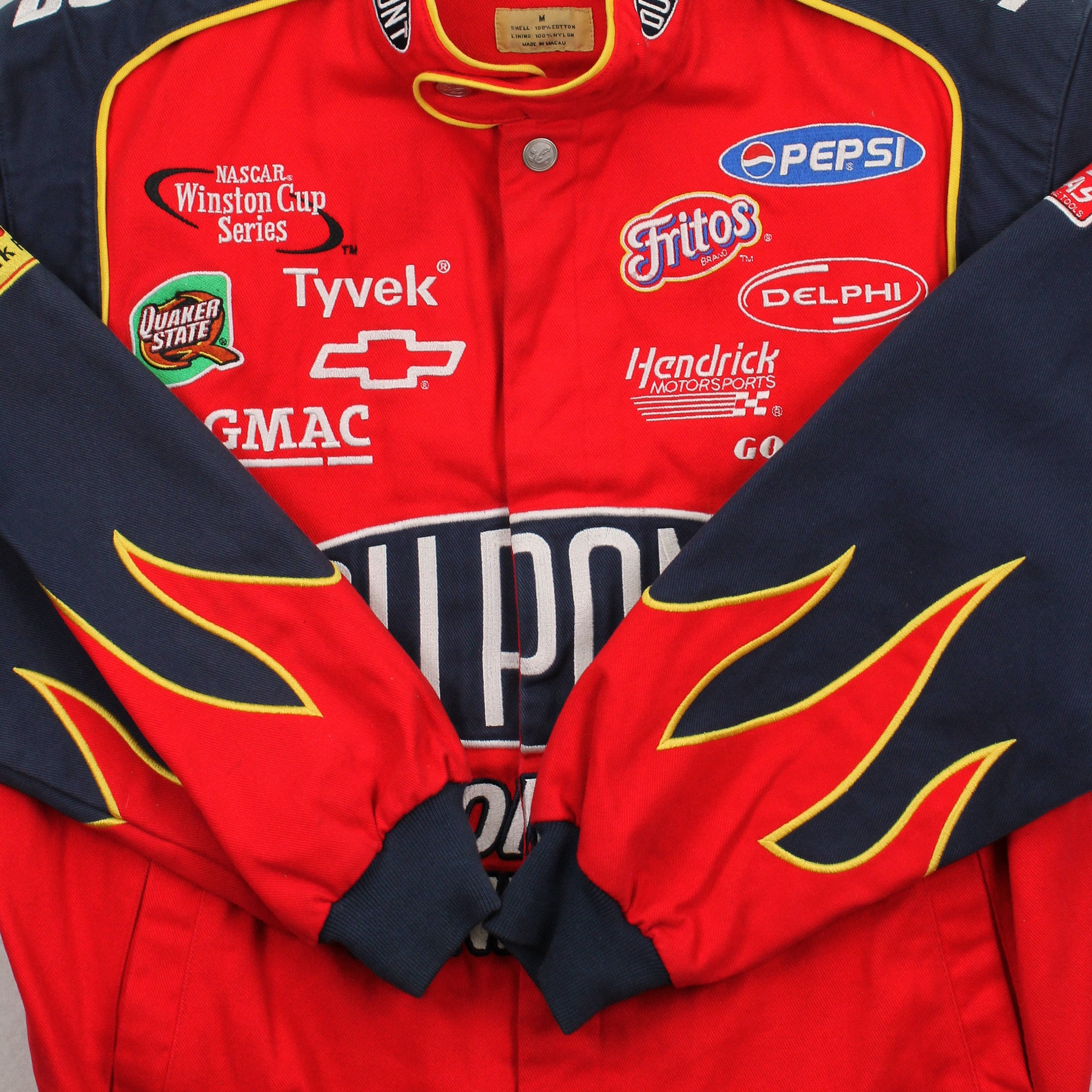 Vintage Dupont Flames NASCAR Racing Jacket M