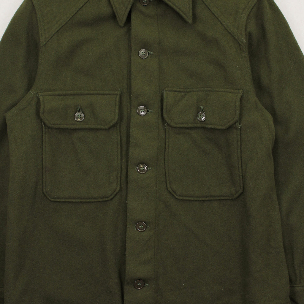 Vintage Military Wool Button Up Shirt M
