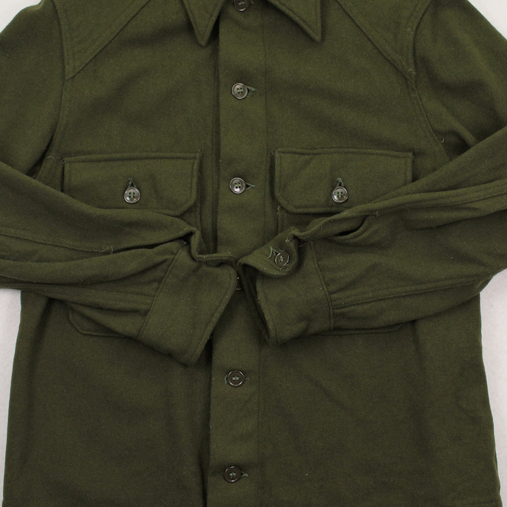 Vintage Military Wool Button Up Shirt M