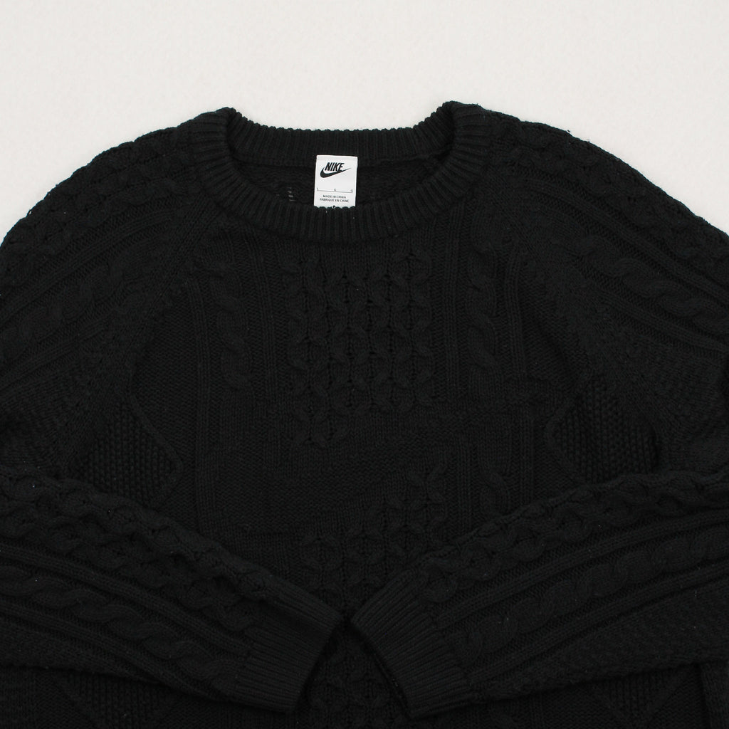Nike Cable Knit Big Swoosh Sweater L