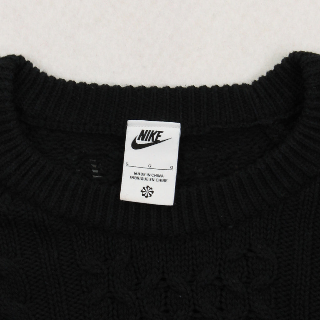 Nike Cable Knit Big Swoosh Sweater L