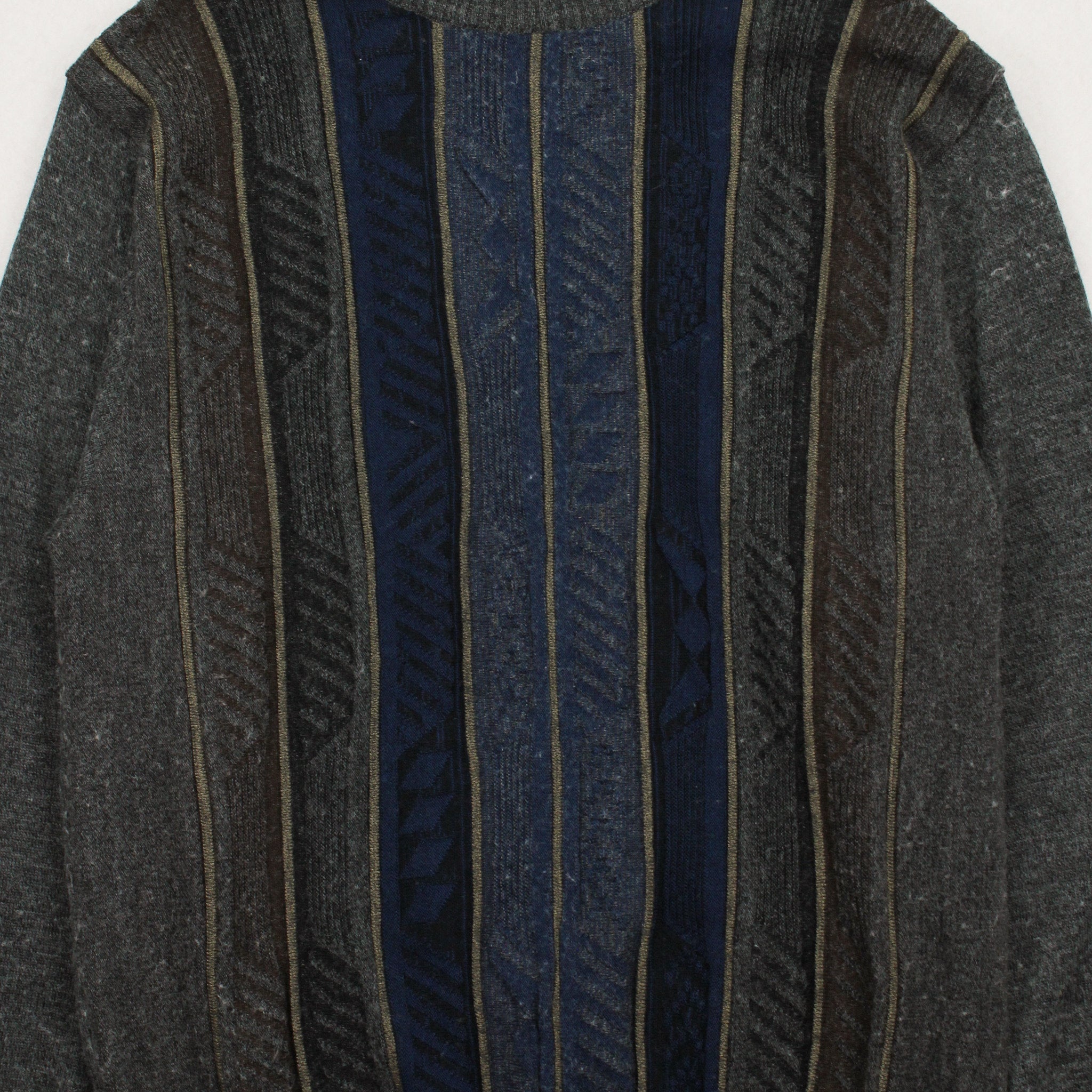 Vintage Platinum Mode Striped Sweater L