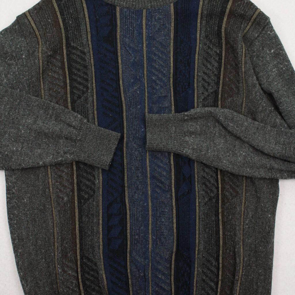 Vintage Platinum Mode Striped Sweater L