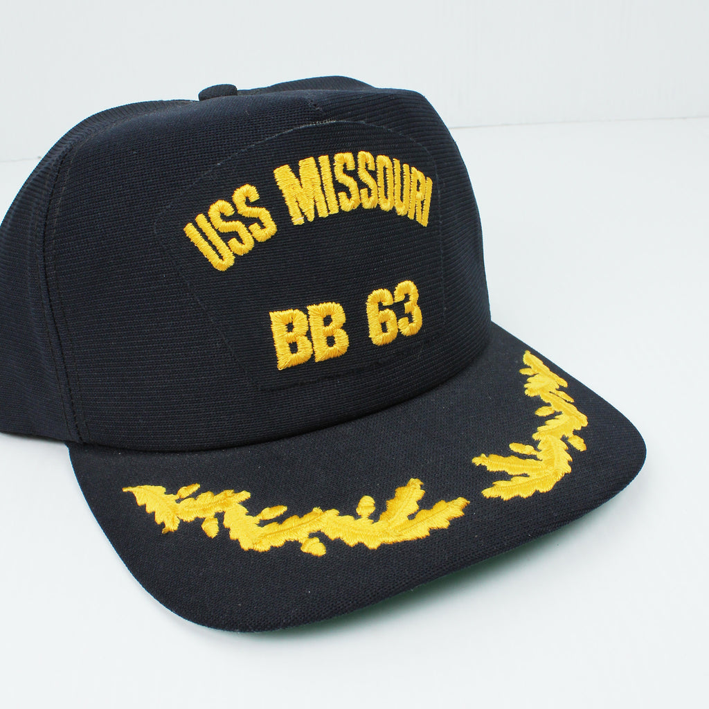 Vintage New Era USS Missouri BB 63 Snapback Trucker Hat
