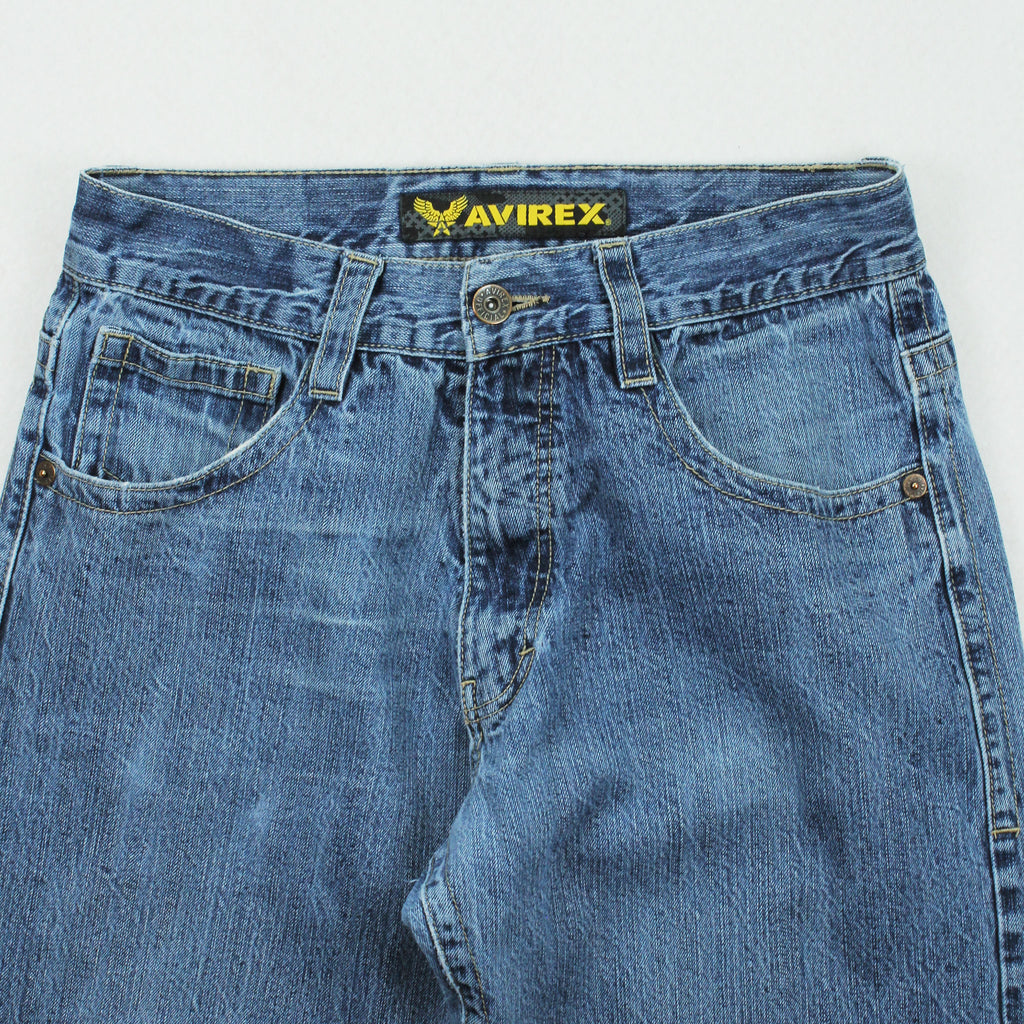 Y2K Avirex Baggy Medium Wash Denim 34