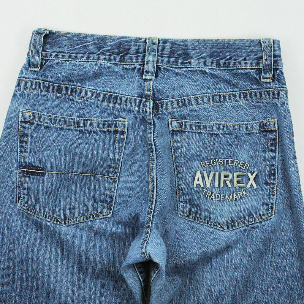 Y2K Avirex Baggy Medium Wash Denim 34