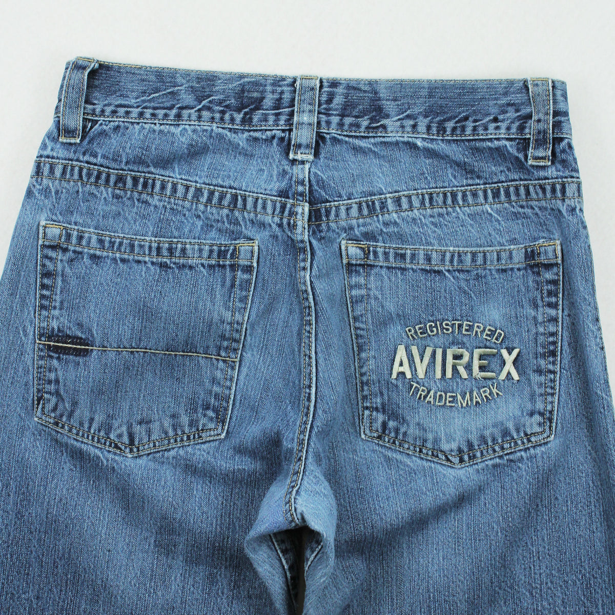 Y2K Avirex Baggy Medium Wash Denim 34