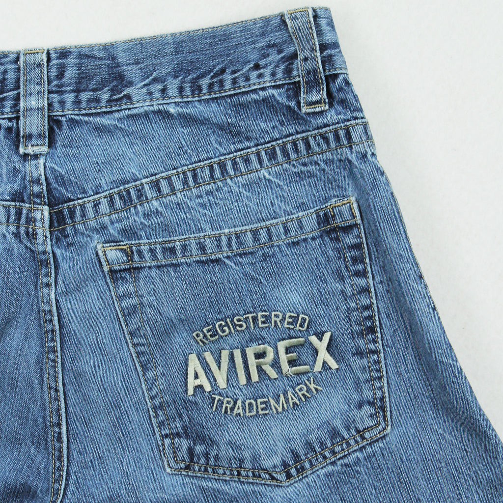 Y2K Avirex Baggy Medium Wash Denim 34
