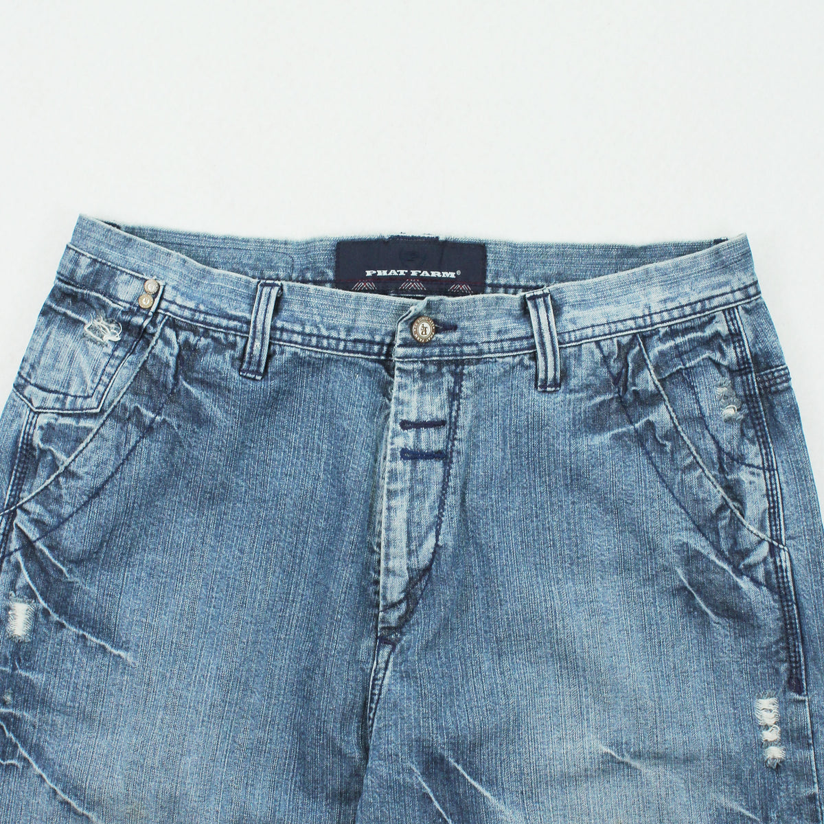Y2K Phat Farm Baggy Medium Wash Denim 34
