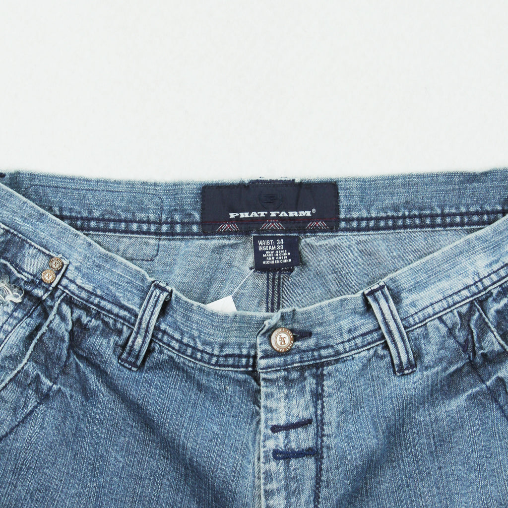 Y2K Phat Farm Baggy Medium Wash Denim 34
