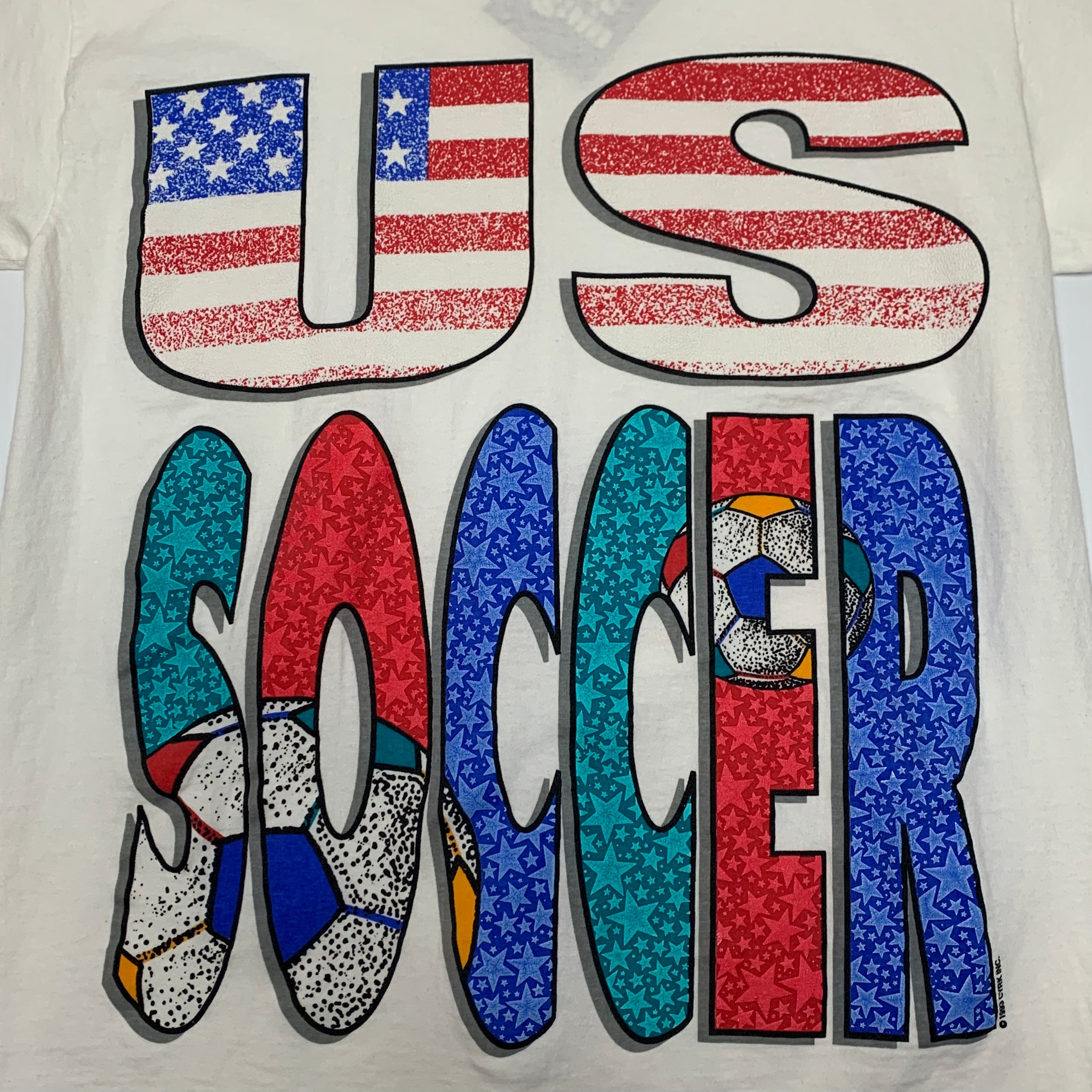 90’s US Soccer Puff Print Tee M
