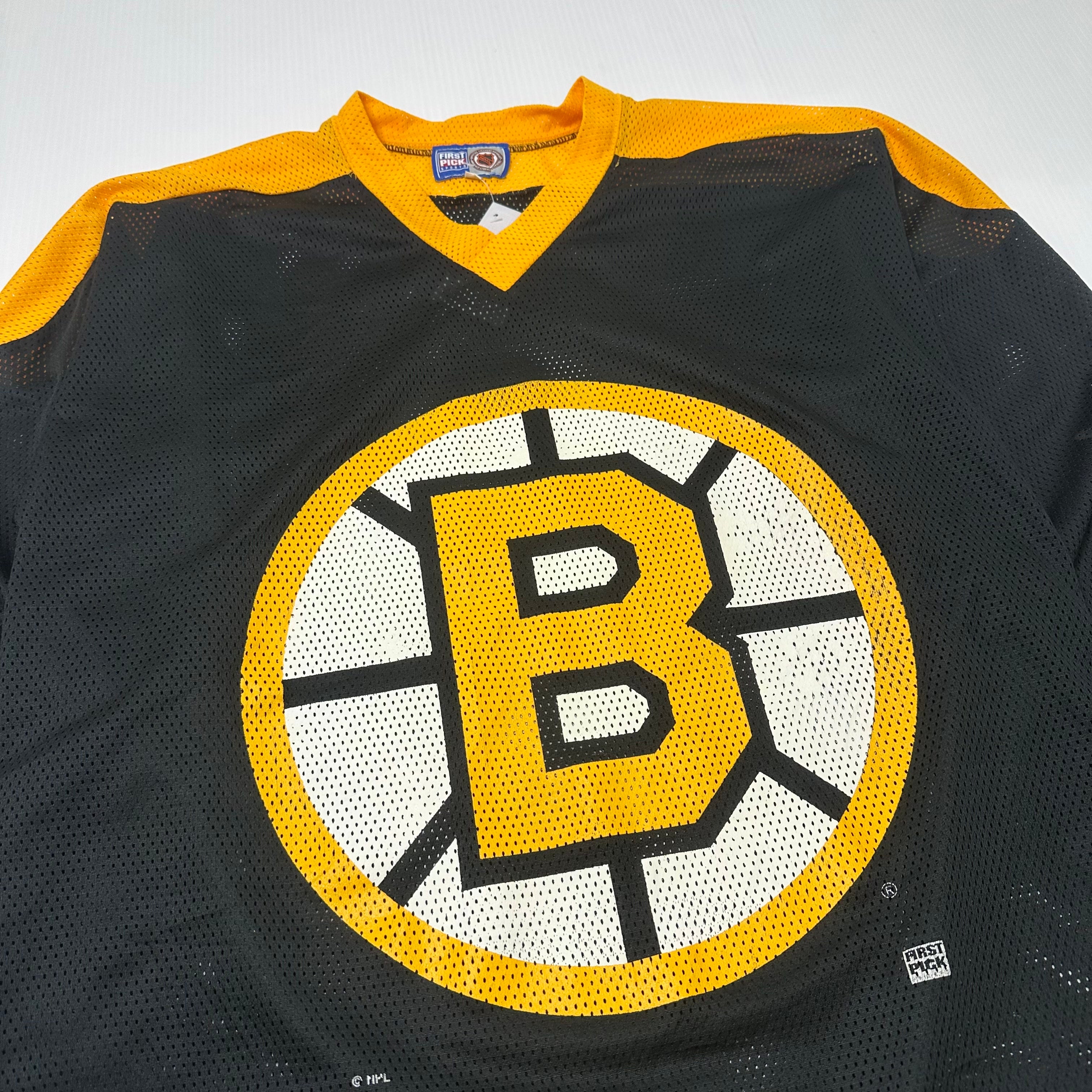 90s Boston Bruins Mesh Hockey NHL Jersey L