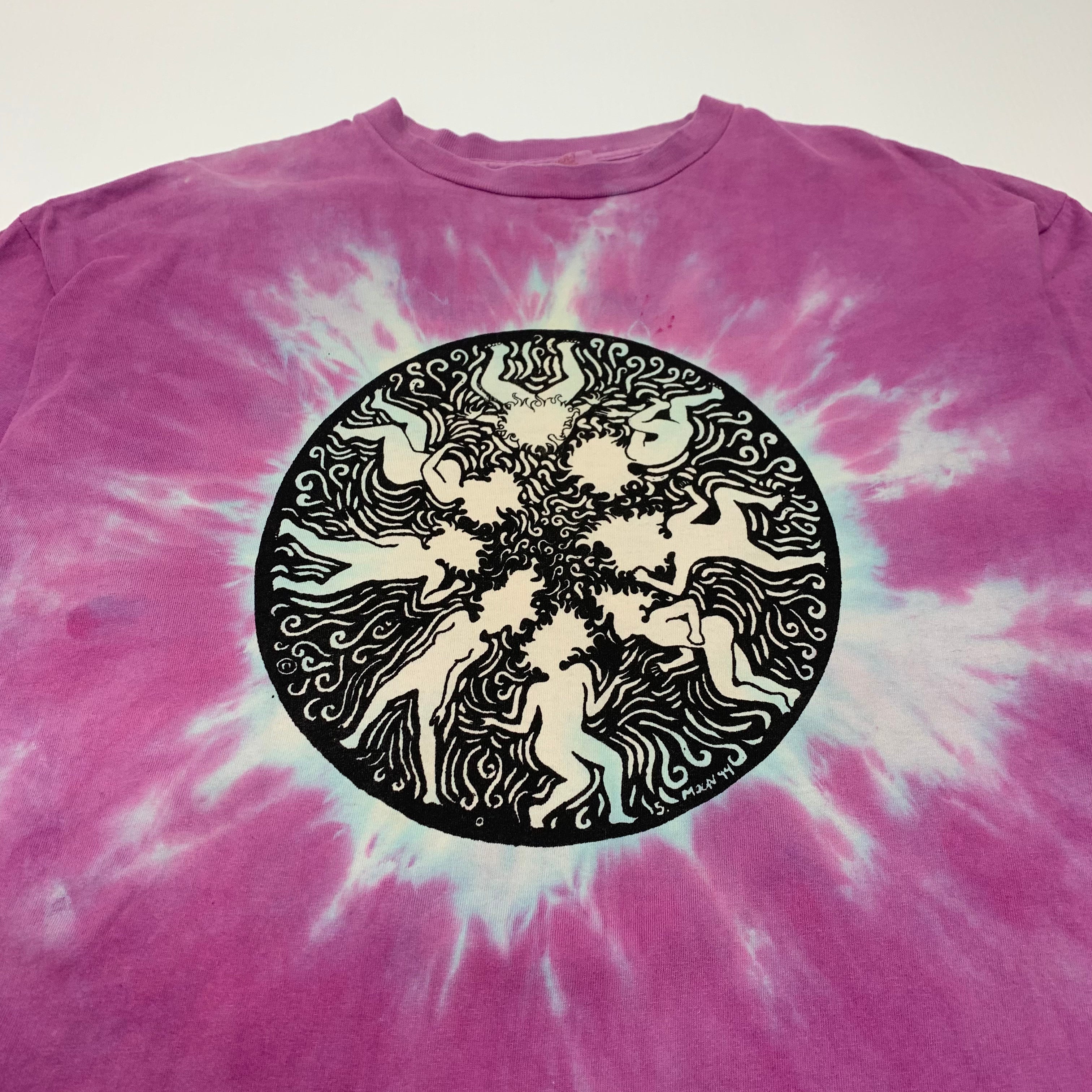 90s Tie Dye Celtic Art Tee XL