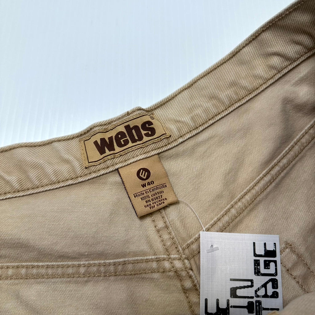 Vintage Webs Relaxed Fit Canvas Shorts 40