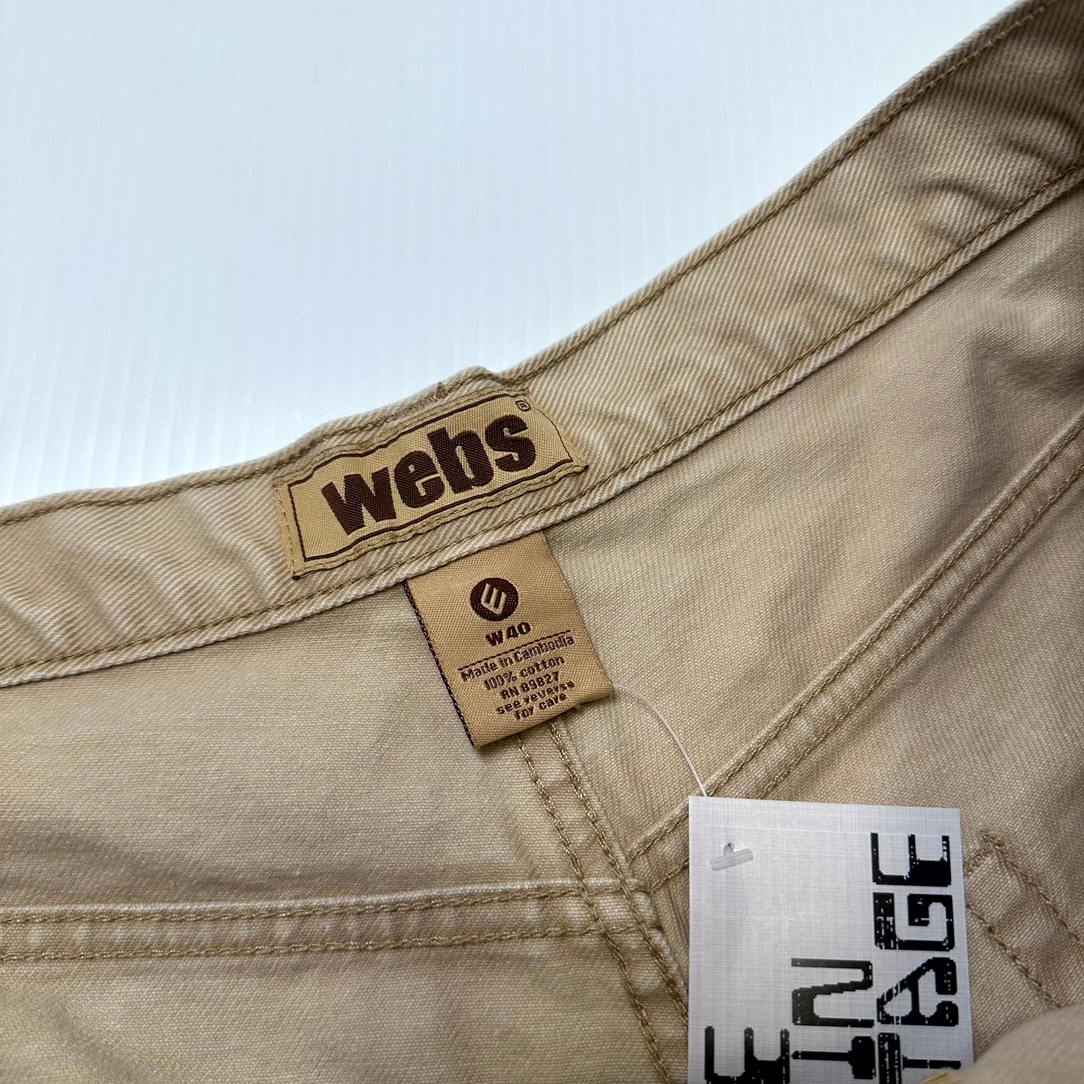 Vintage Webs Relaxed Fit Canvas Shorts 40