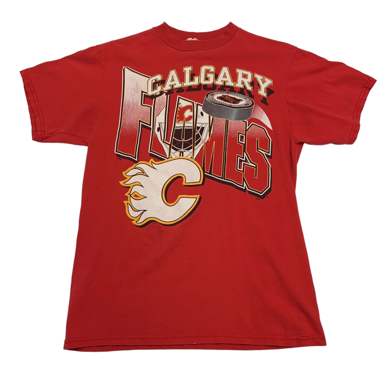 90s Calgary Flames Graphic Tee M
