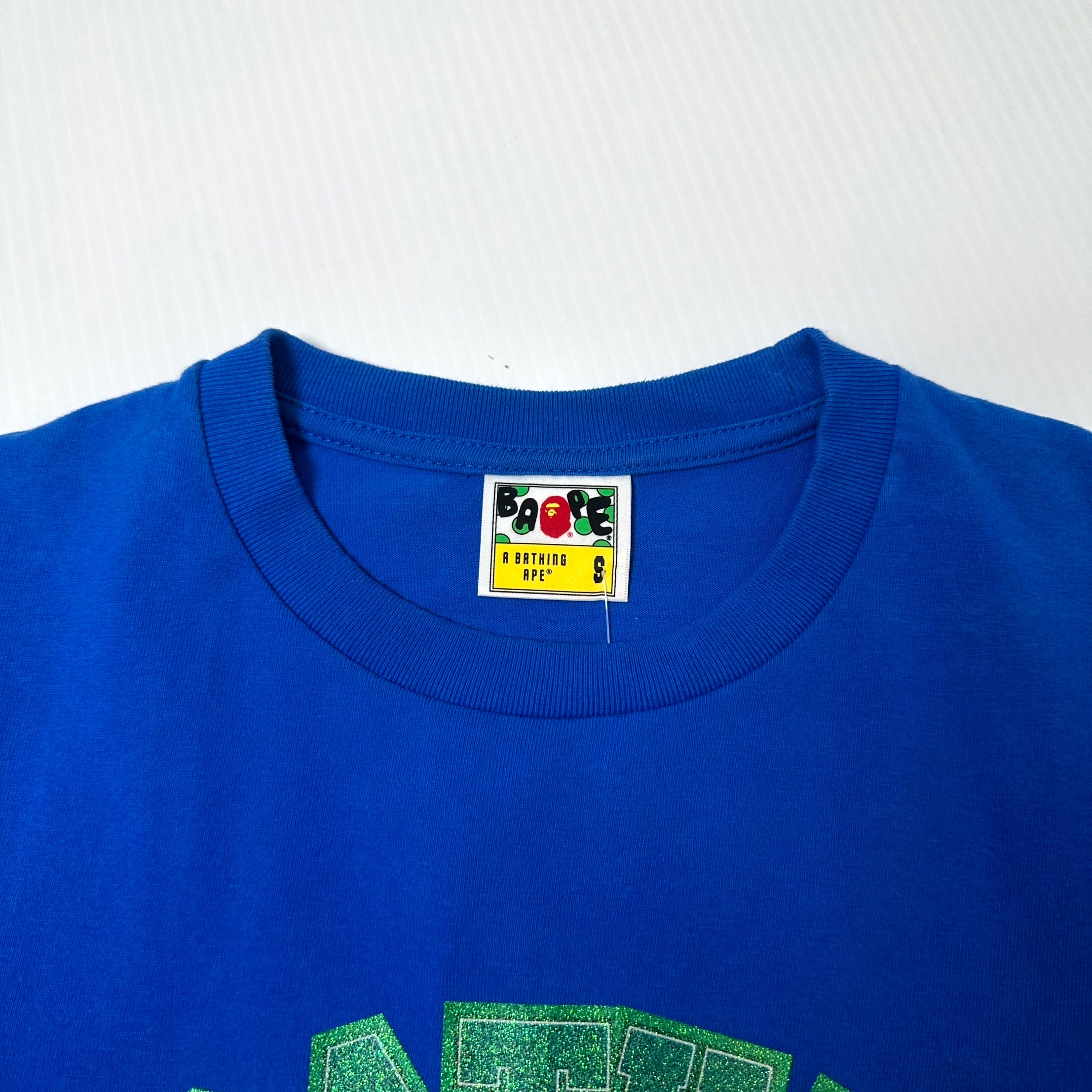 A Bathing Ape Glitter Logo Graphic Tee S
