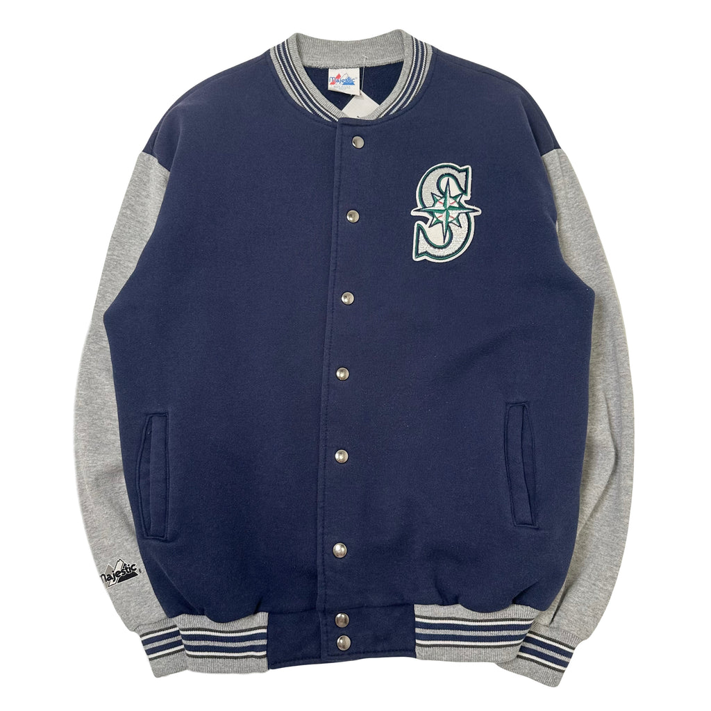 90s Majestic Seattle Mariners MLB Team Varsity Jacket L