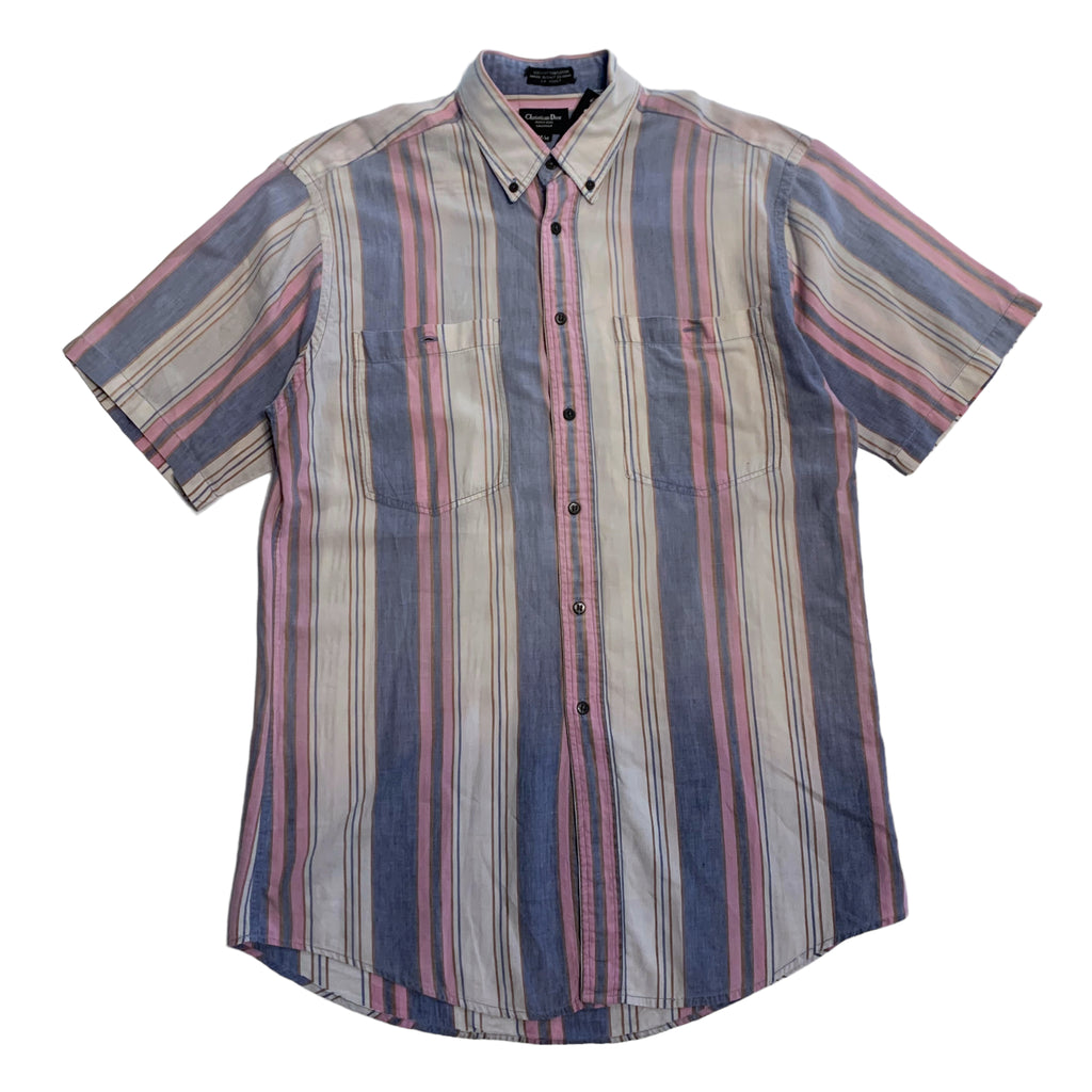 Vintage Christian Dior Striped Button Up M