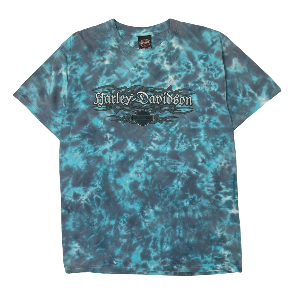2003 Harley Davidson Tribal Logo Tie Dye Tee L