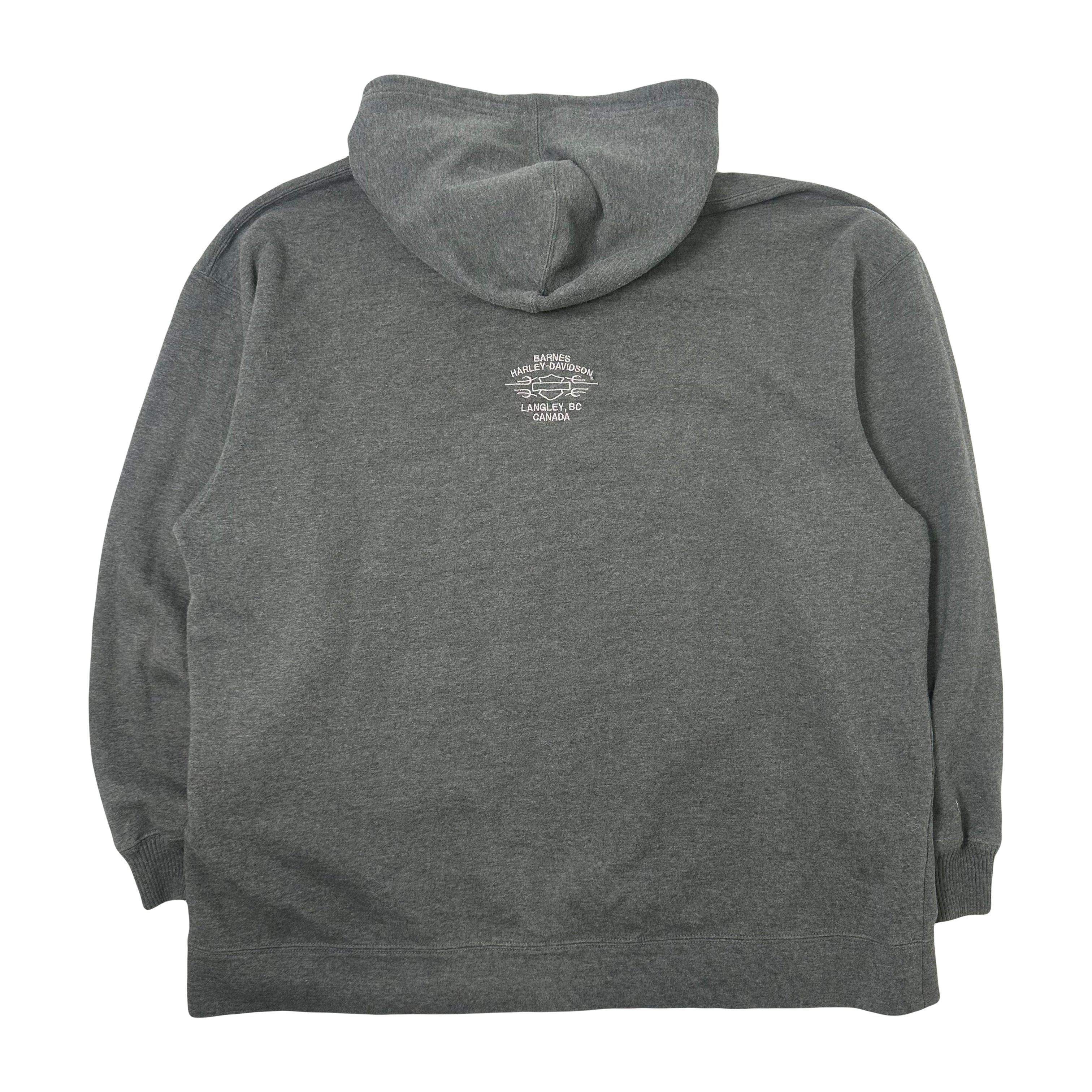 Vintage Harley Davidson Embroidered Logo Langley Hoodie XXL