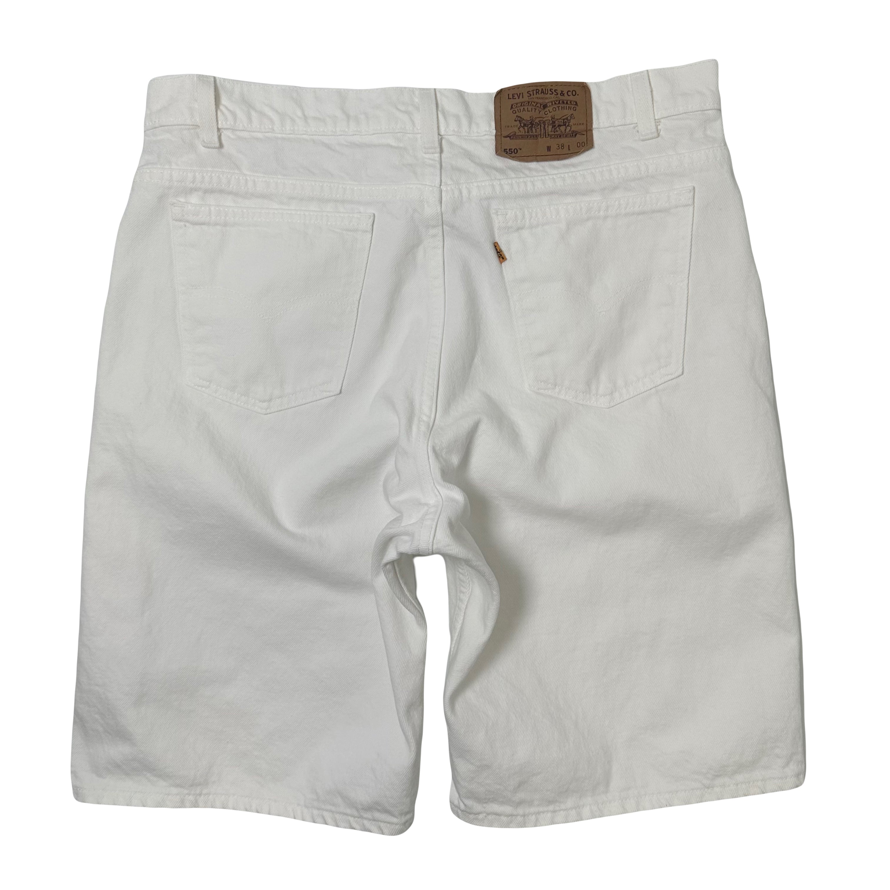 90s Levi's 550 Orange Tab Denim Shorts 38