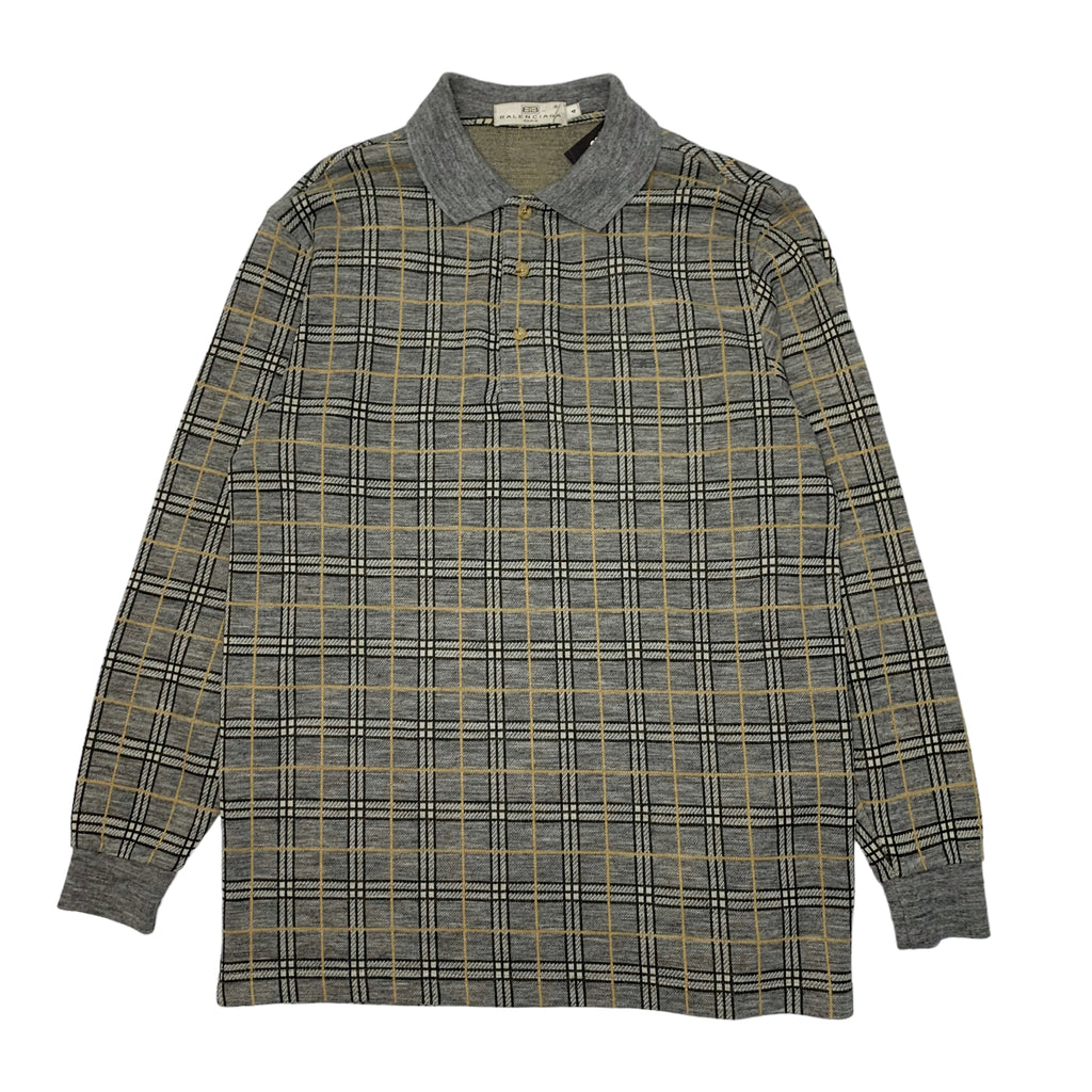 Balenciaga Plaid Collared Sweater XL