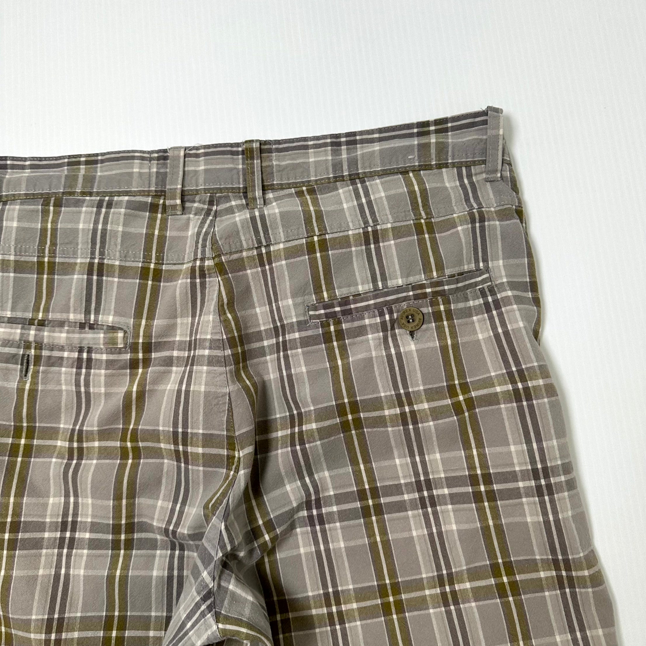 Y2K Avirex Plaid Bermuda Shorts 36