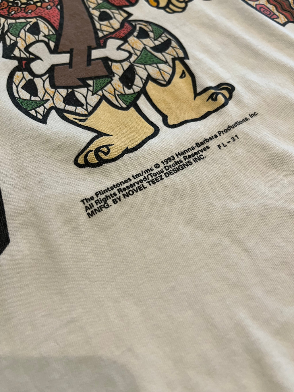 1993 Flintstones Pebbles & Bam Bam tee XL