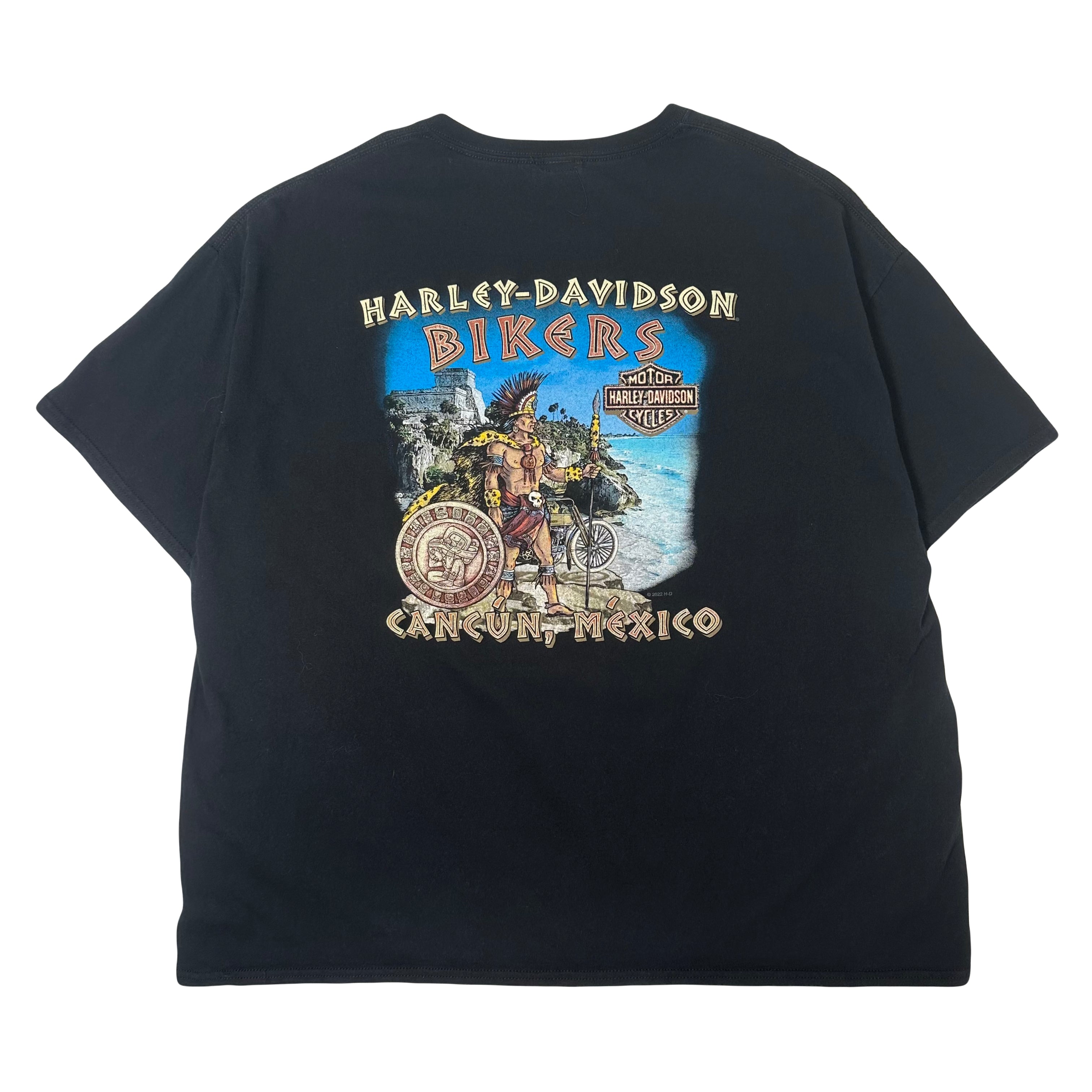 Harley Davidson Cancun Mexico Biker Graphic Tee XL