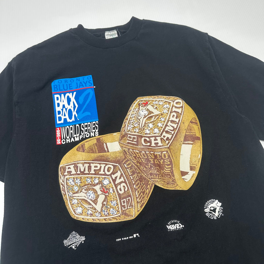 1993 Toronto Blue Jays World Series Champion Rings Graphic Tee L