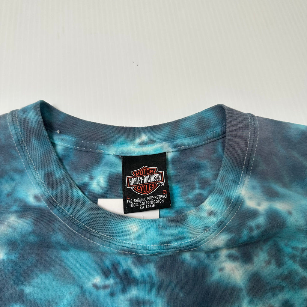 2003 Harley Davidson Tribal Logo Tie Dye Tee L