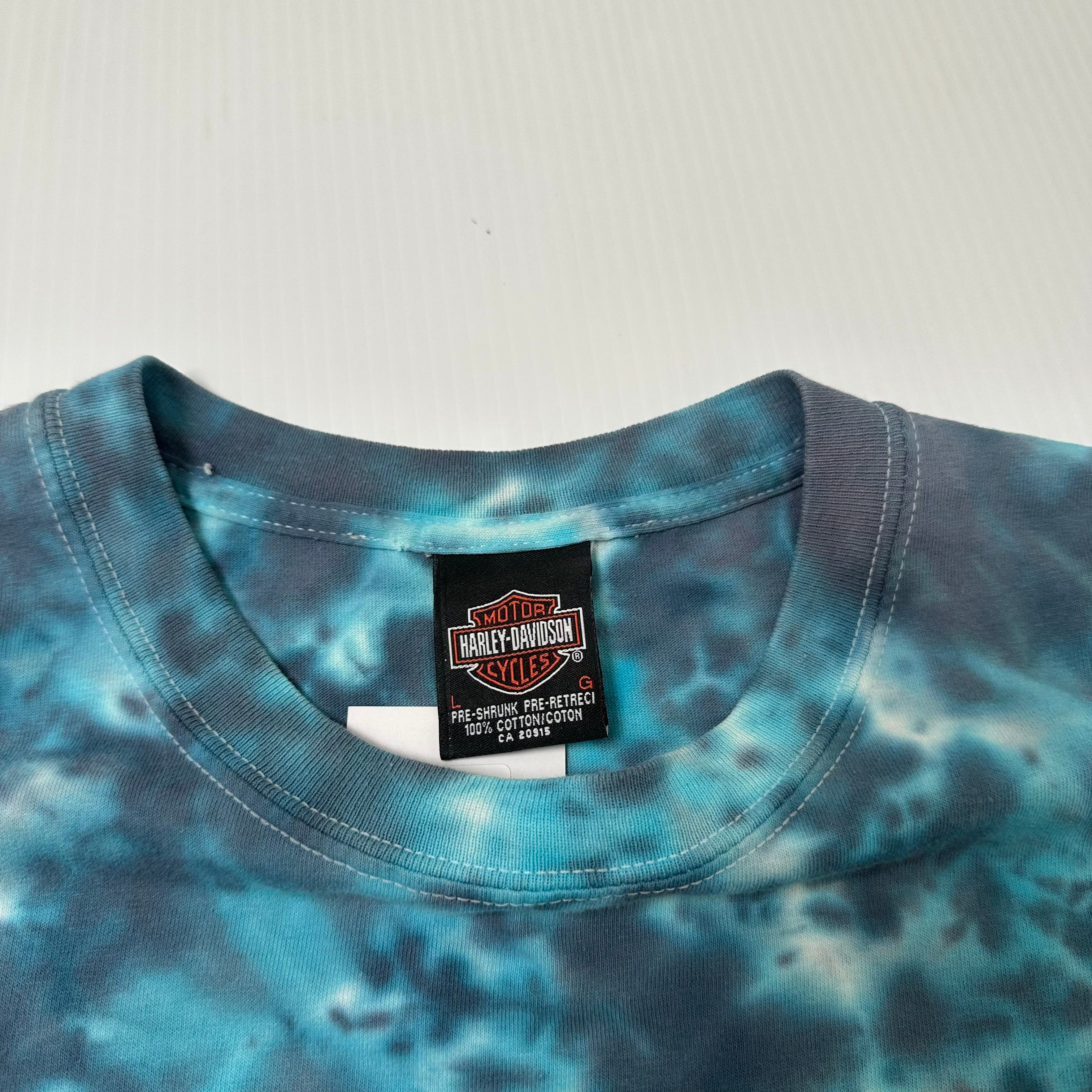 2003 Harley Davidson Tribal Logo Tie Dye Tee L