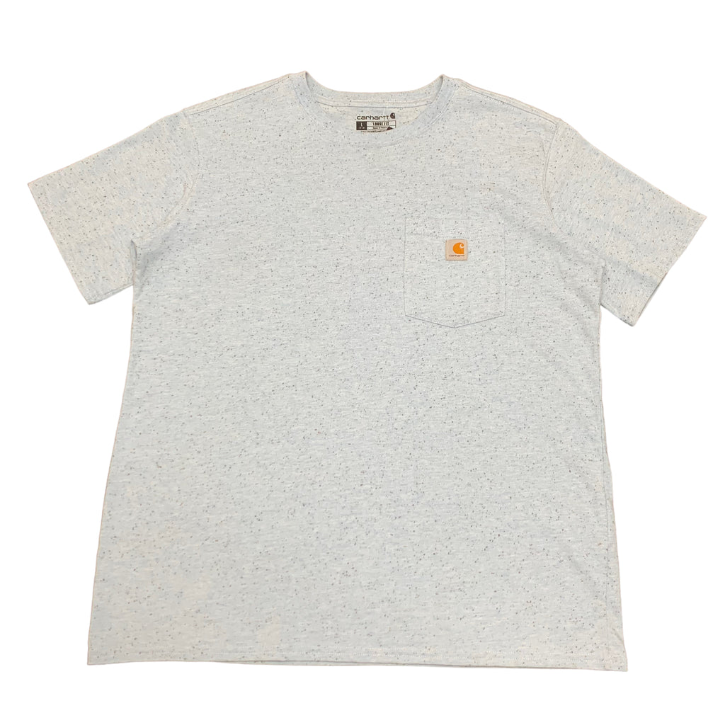 Blue Healthered Carhartt Pocket Tee L