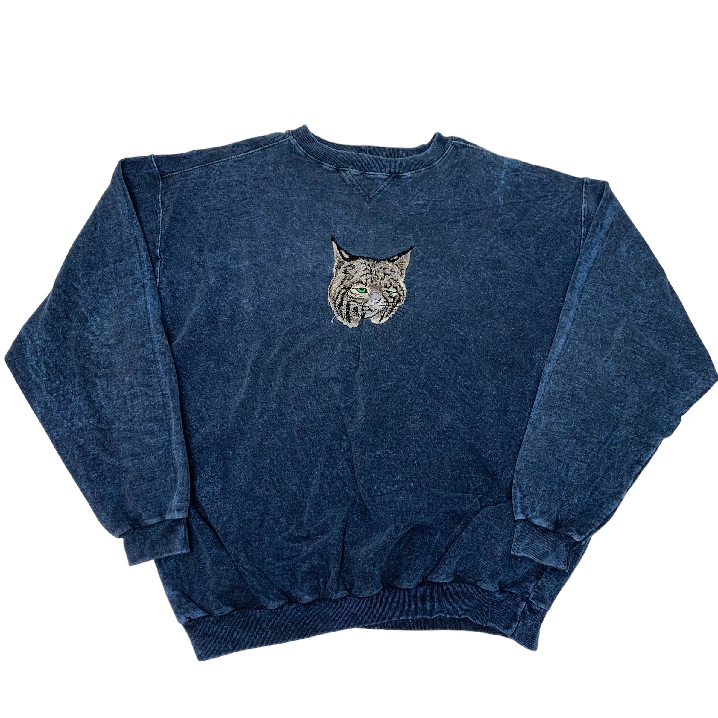 Embroidered Lynx Crewneck XL