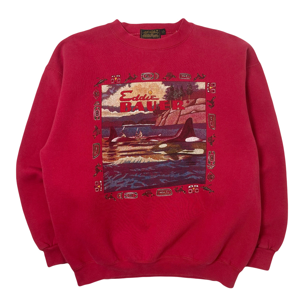 90s Eddie Bauer Aztec Graphic Sweatshirt M