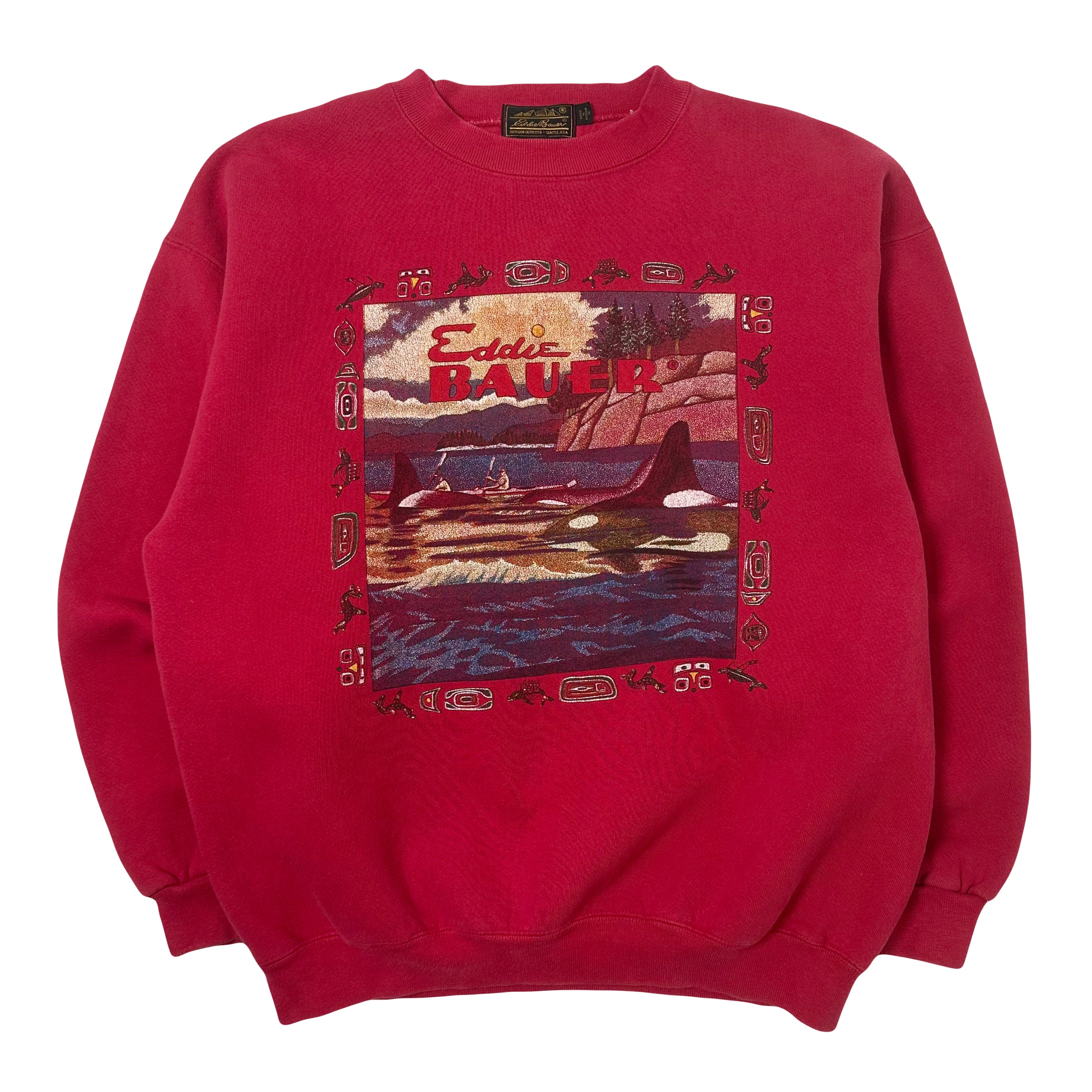 90s Eddie Bauer Aztec Graphic Sweatshirt M