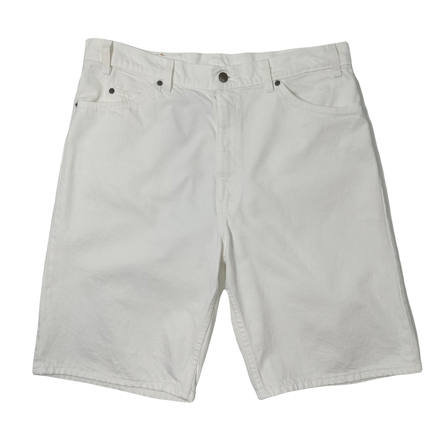 90s Levi's 550 Orange Tab Denim Shorts 38