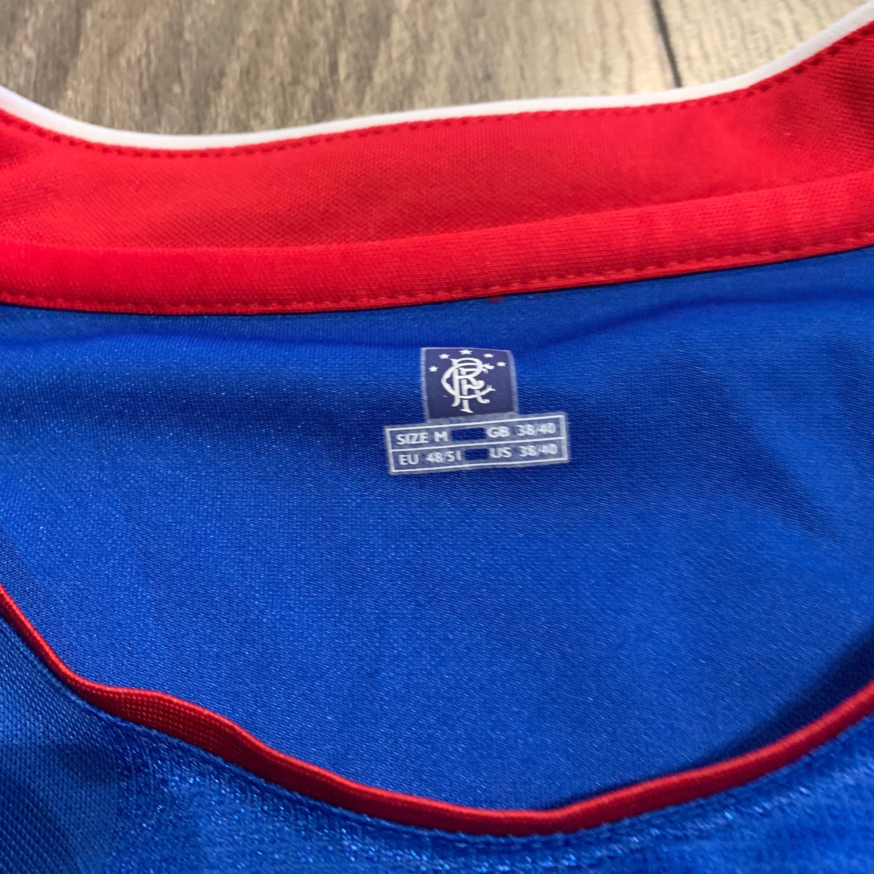 2005-06 Umbro Rangers home jersey M