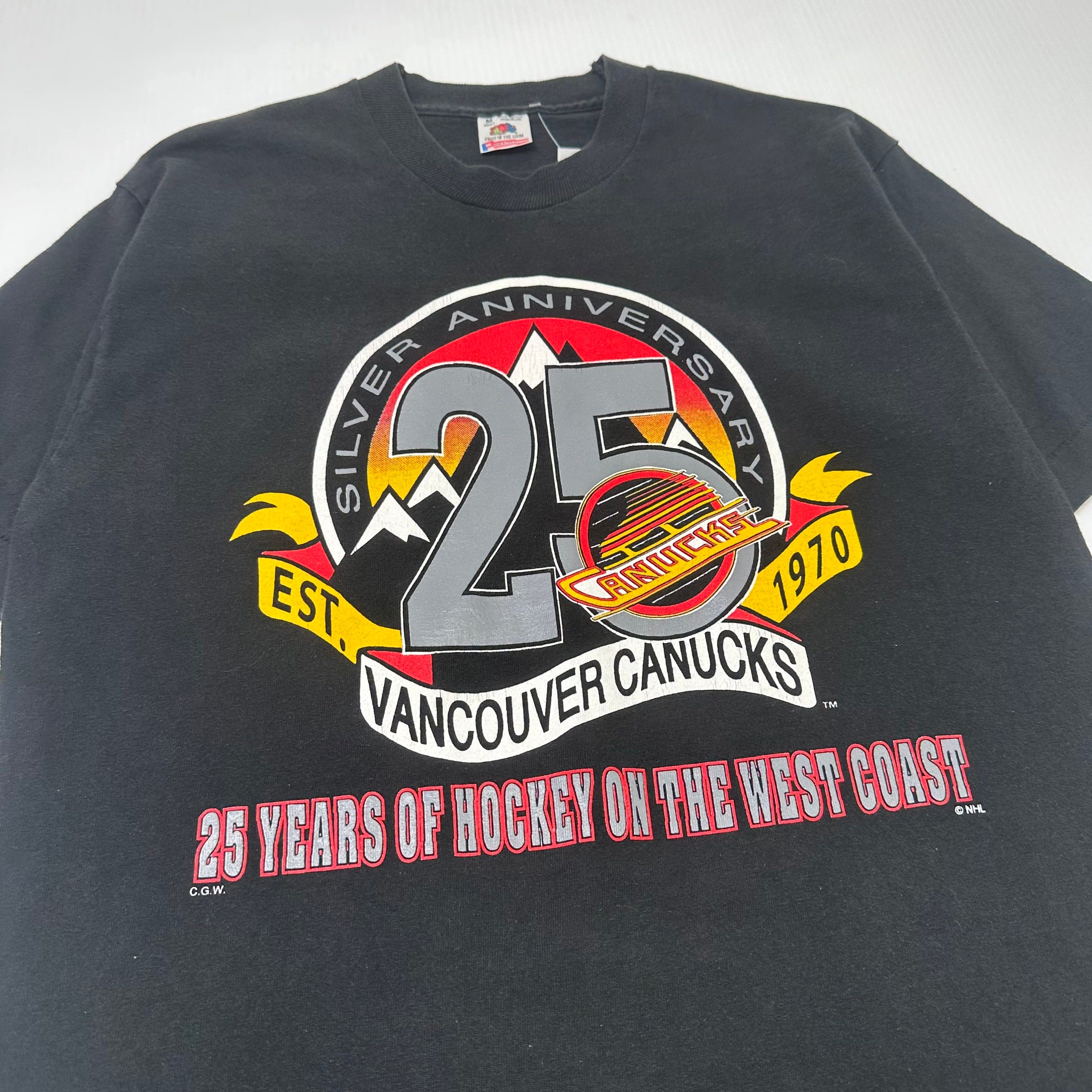 1995 Vancouver Canucks 25th Anniversary Graphic Tee M