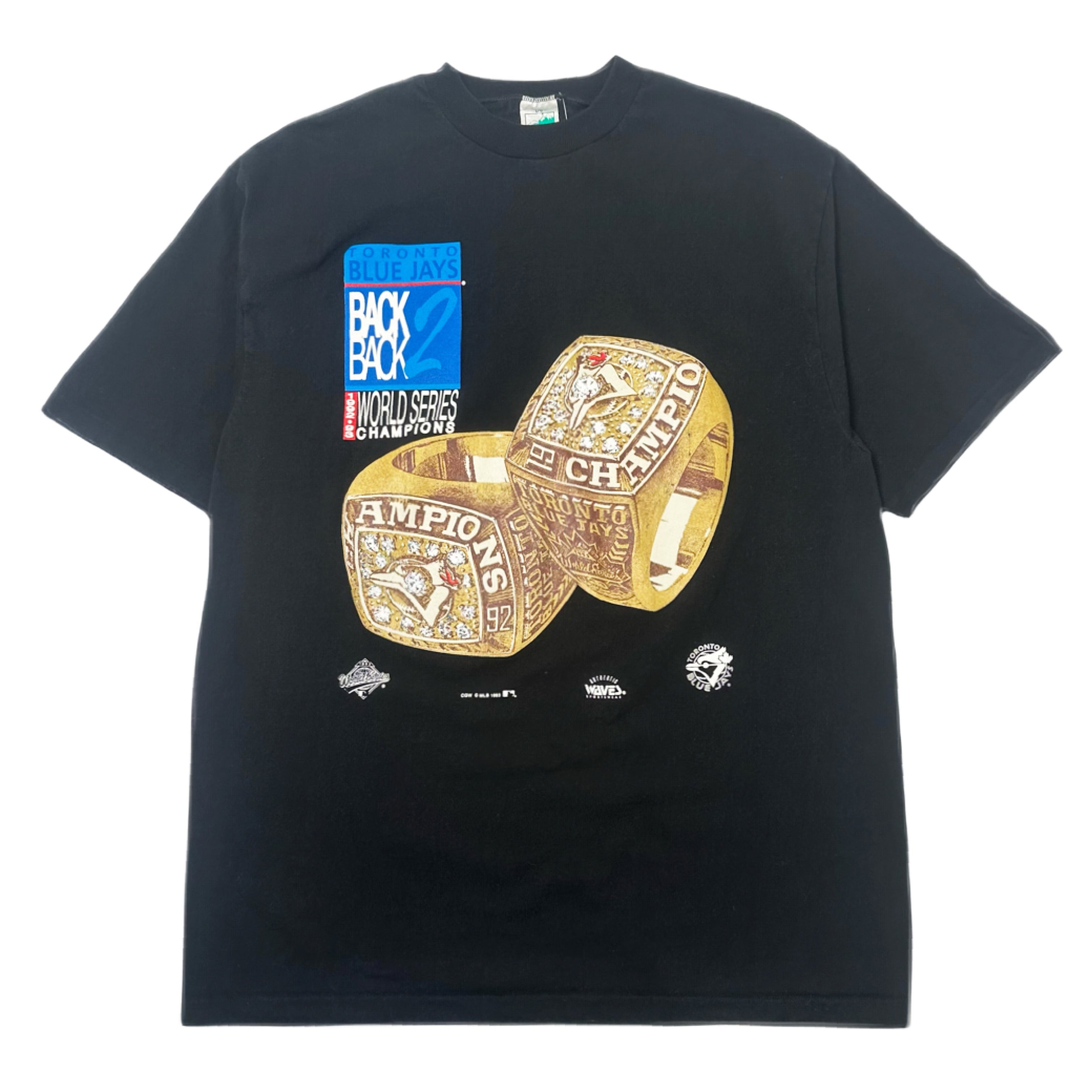 1993 Toronto Blue Jays World Series Champion Rings Graphic Tee L