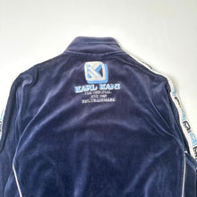 Load image into Gallery viewer, 2000s Karl Kani Tape Logo Velour Track Jacket L
