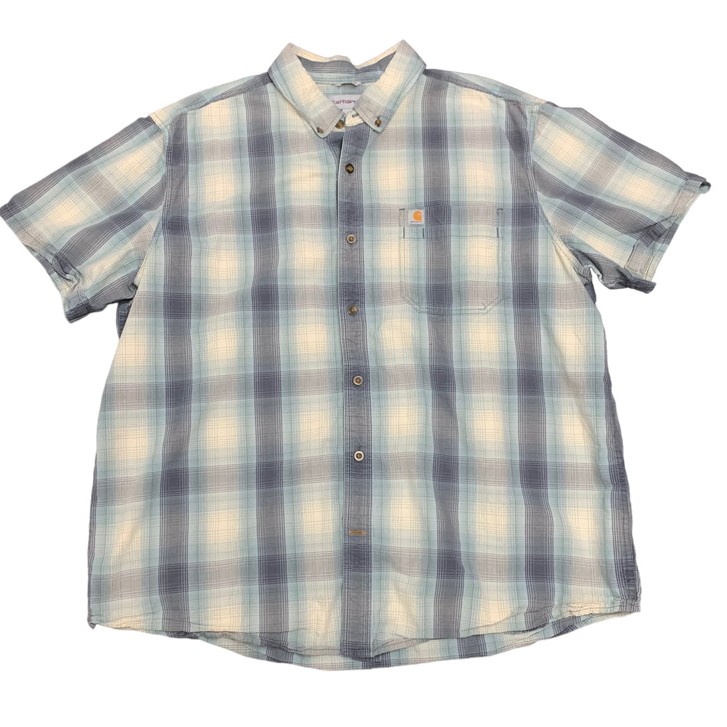 Carhartt Blue Plaid SS Shirt 2XL